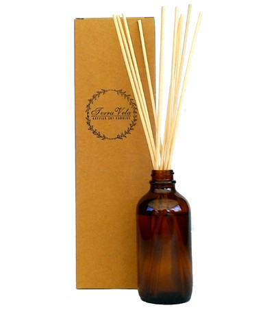 Apothecary glass natural reed diffuser. Sustained aromatherapy of the utmost quality.