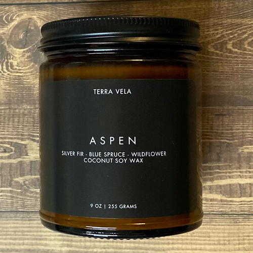 Aspen Amber Jar Soy Candle