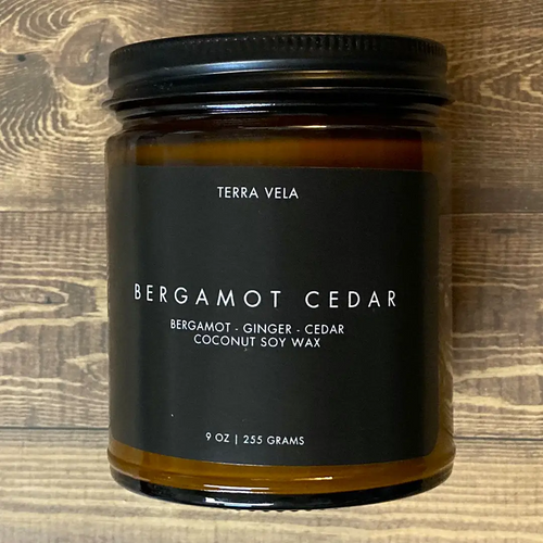 Bergamot Cedar Amber Jar Soy Candle