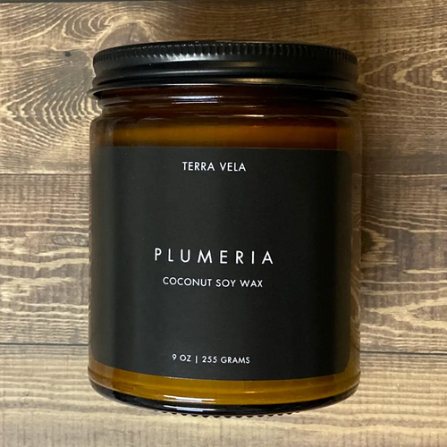 Plumeria Amber Jar Soy Candle