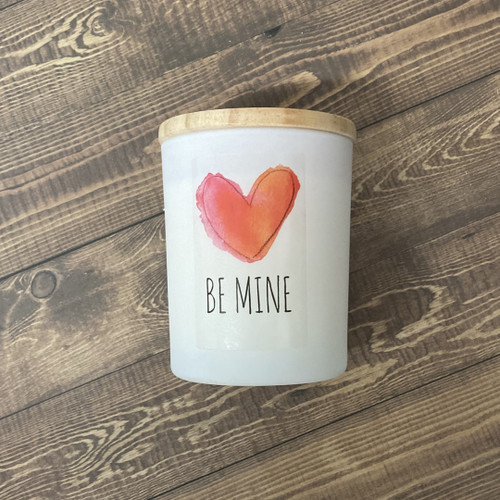 Heart BE MINE Soy Candle, Red Heart