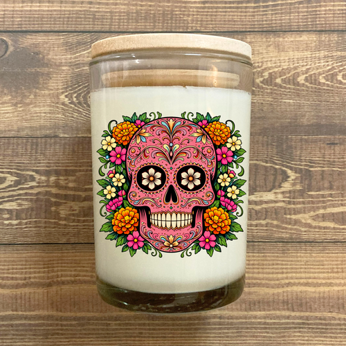 Día de los Muertos Sugar Skull PermaGraphic Labels
Pink – Celebration & Happiness
Pink may seem unexpected, but on Día de los Muertos, it reinforces that remembrance is full of love, joy, and even humor. Represents: happiness, devotion, and celebration of life