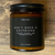 Terra Vela Amber Jar soy wax candle with gold lid, burns for up to 50 hours.