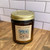 Terra Vela Amber Jar soy wax candle with gold lid, burns for up to 50 hours.