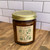 Terra Vela Amber Jar soy wax candle with gold lid, burns for up to 50 hours.