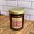 Terra Vela Amber Jar soy wax candle with gold lid, burns for up to 50 hours.