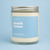 Terra Vela Clear Jar soy wax candle with Silver lid, burns for up to 50 hours.