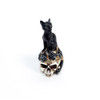 Black Cat Skull Miniature