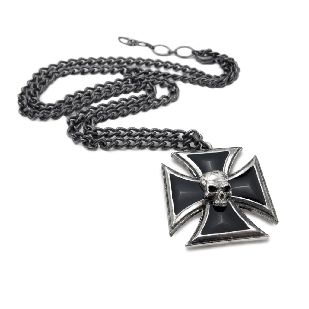 P617 - Black Knight's Cross Pendant - Alchemy of England