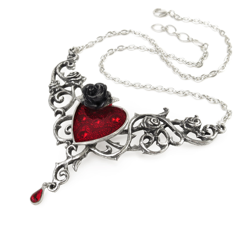 P721 - The Blood Rose Heart Pendant