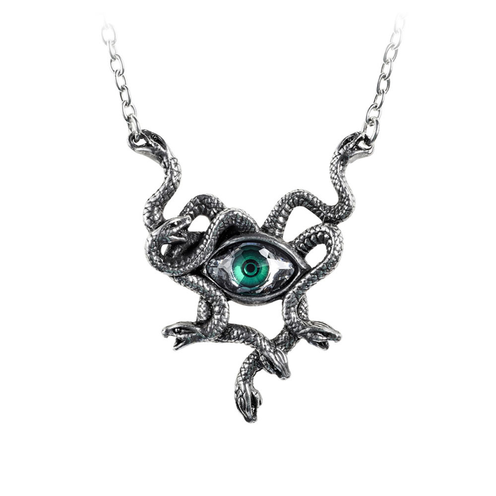 Gorgons Eye Necklace Handmade Gothic Jewelry Alchemy