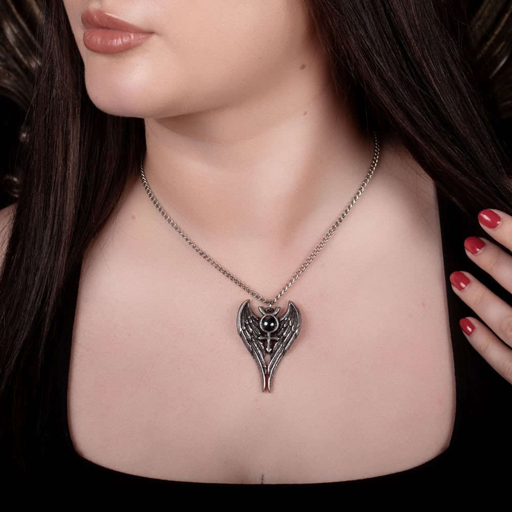ALCHEMY GOTHIC: ANGELICUS Necklace 天使 Angel of Mercury Pendant | Handmade Gothic Jewelry | Alchemy