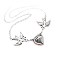 ULFP1 - Swallow Heart Necklace