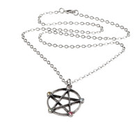 P786 - Wiccan Elemental Pentacle Necklace