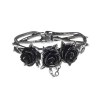 A125 - Wild Black Rose Bracelet