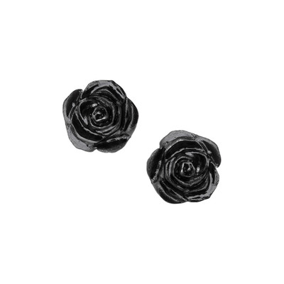 Alchemy England Black Rose Stud Earrings Alchemy England Black Rose Stud Earrings