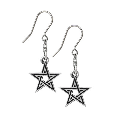 Alchemy England Black Star Earrings