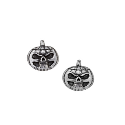 Alchemy England Pumpkin Skull Stud Earrings
