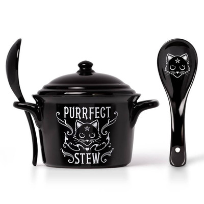 Alchemy England Purrfect Stew Bowl & Spoon Set