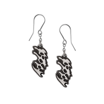 Alchemy England Poppy Logo Dropper Earrings