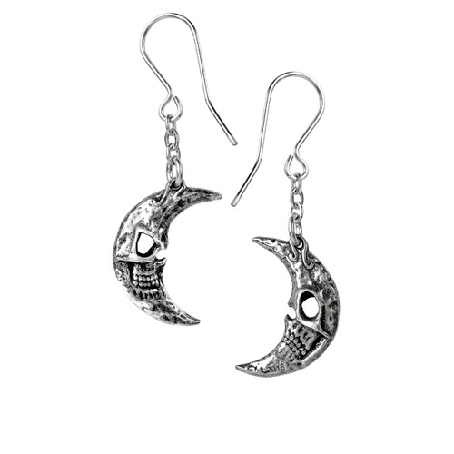 E385 - Crescens Tragicom Moon Earrings