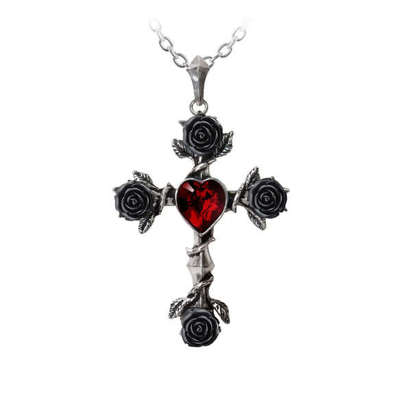 Alchemy England Black Rosifix Necklace