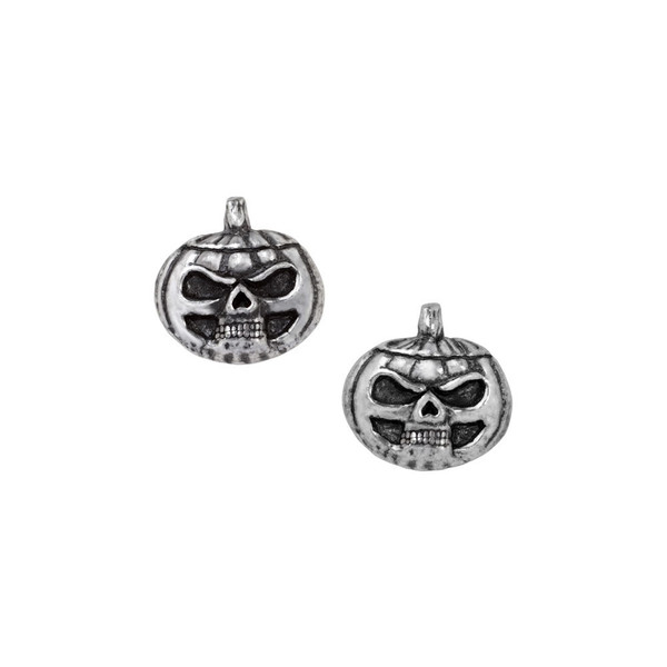 Alchemy England Pumpkin Skull Stud Earrings