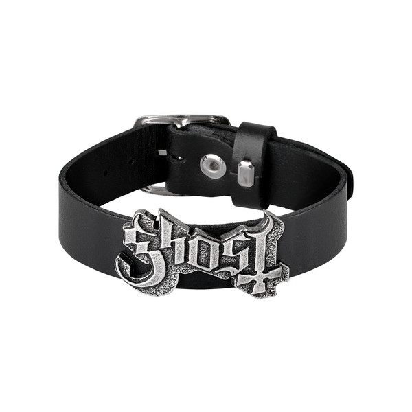 Alchemy England Ghost Logo Leather Wrist Strap