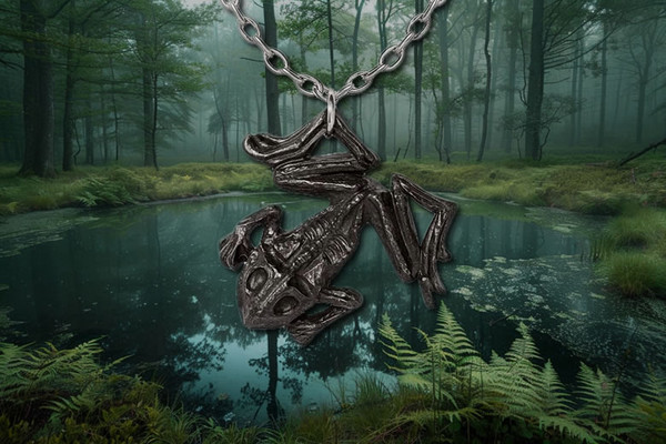 World Frog Day: Black Paddock Frog Pendant