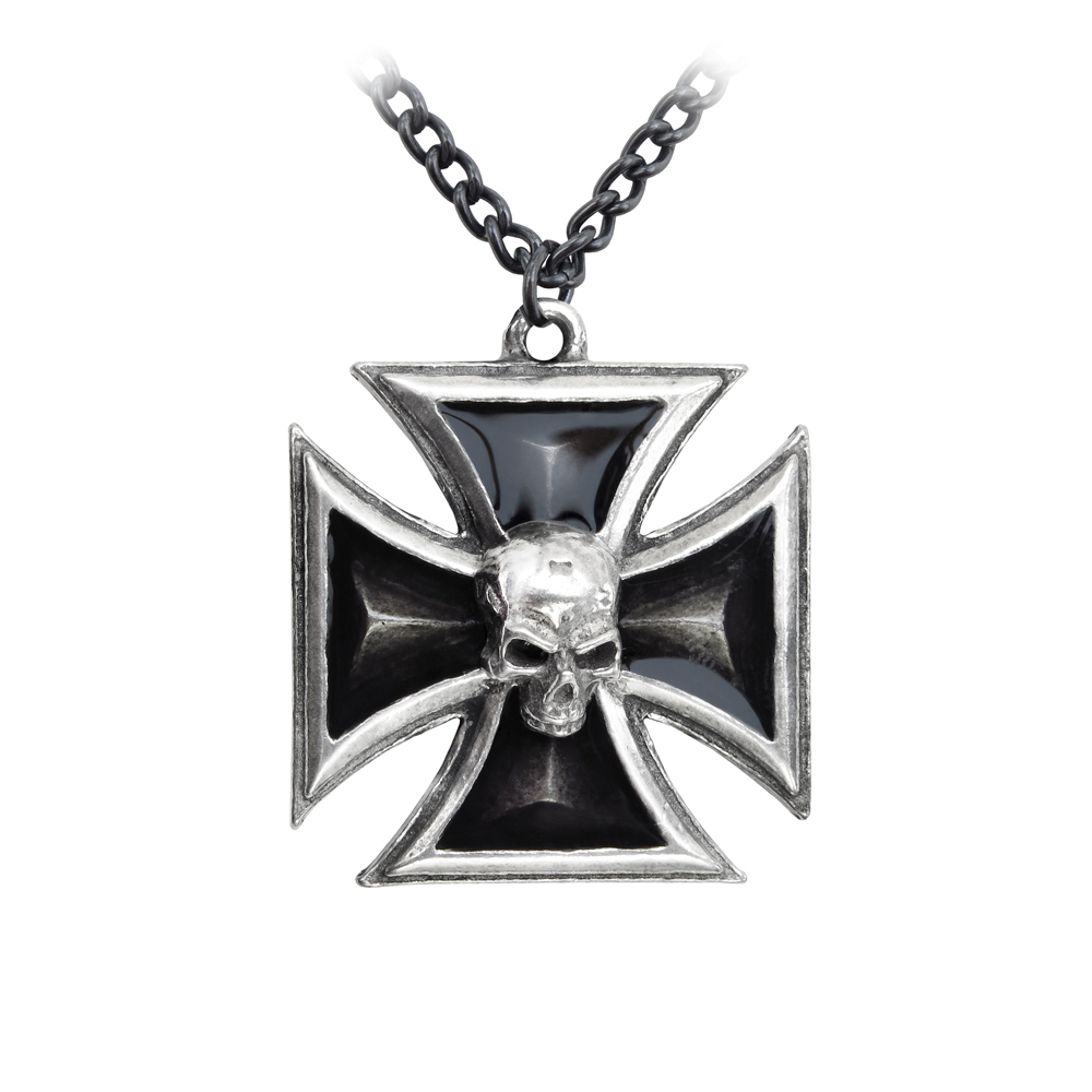 P617 - Black Knight's Cross Pendant