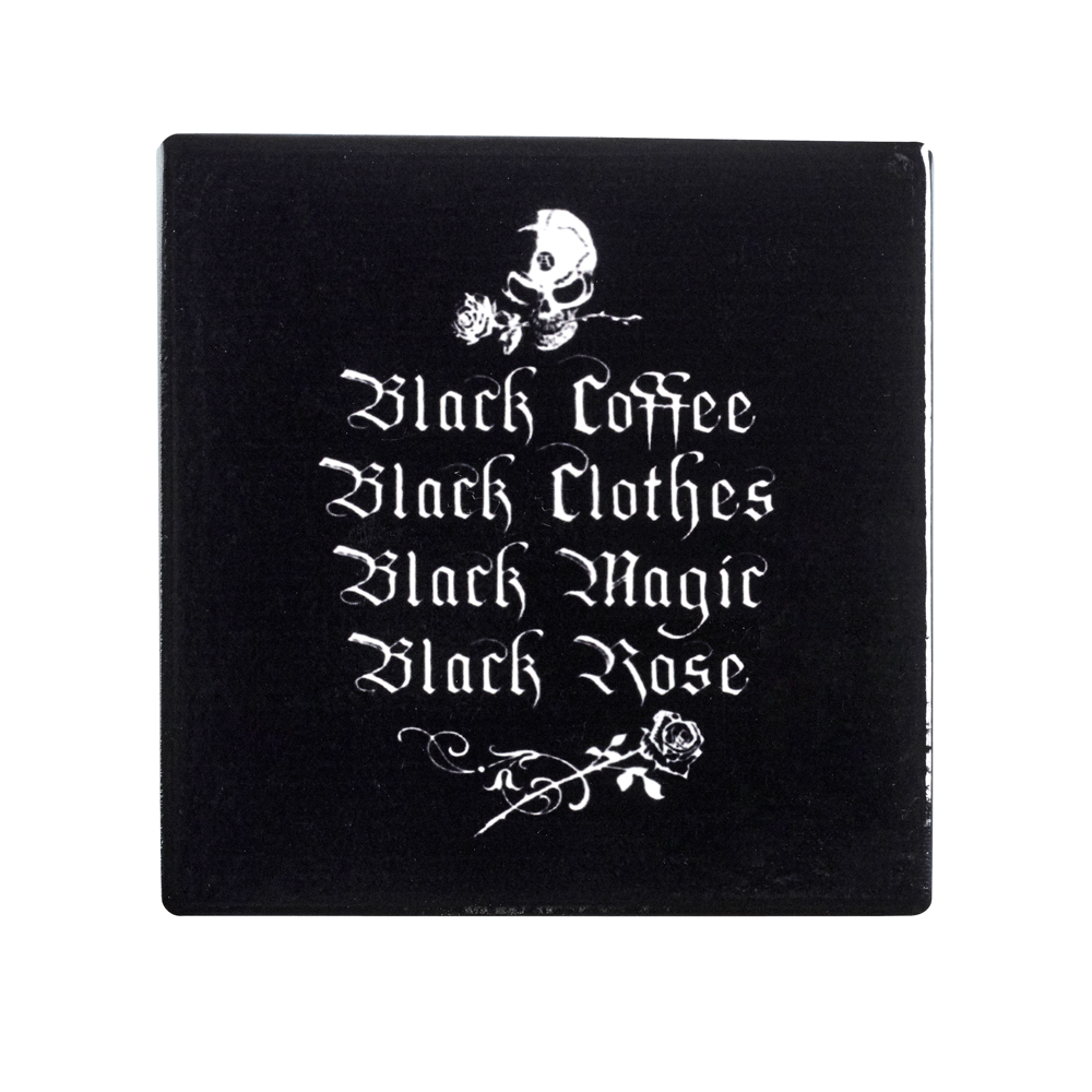 Cc10 Black Coffee Black Clothes Coaster Alchemy Of England