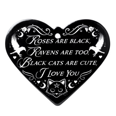 Alchemy Gothic CT3 Ceramic Raven & Rose Trivet