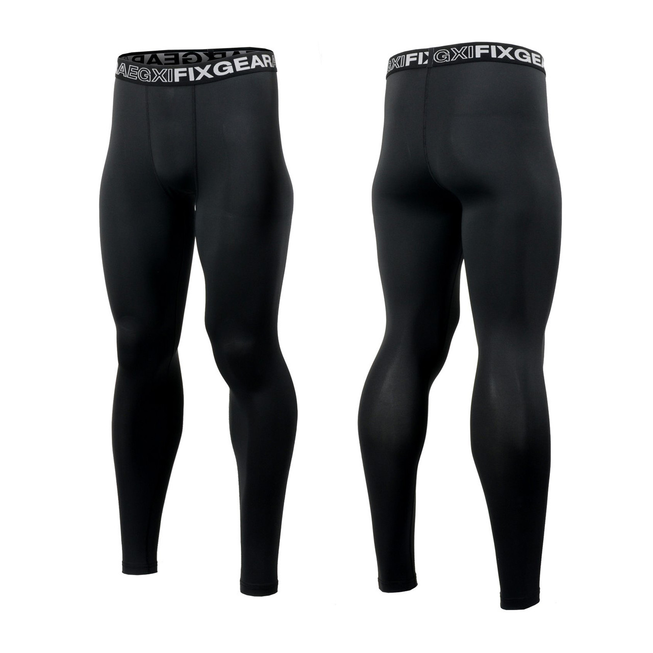 FIXGEAR FPL-19B Compression Base Layer Tights with Wide Waistband