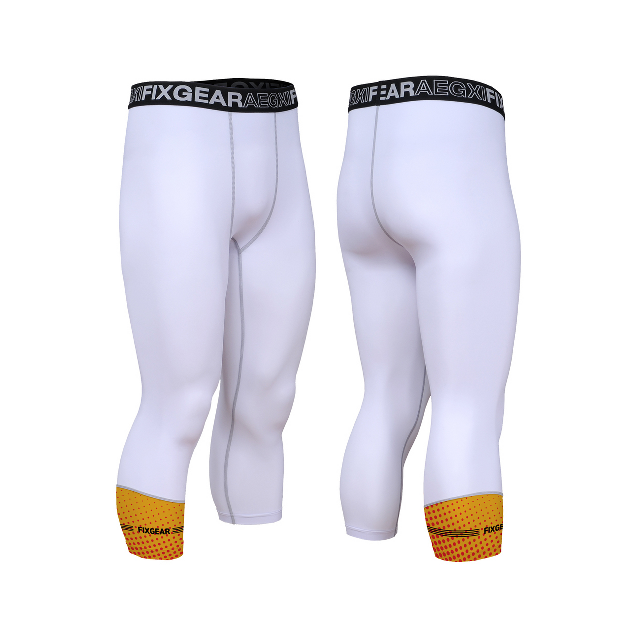 FIXGEAR FP7-WB01 Capri Compression Leggings with Wide Waistband