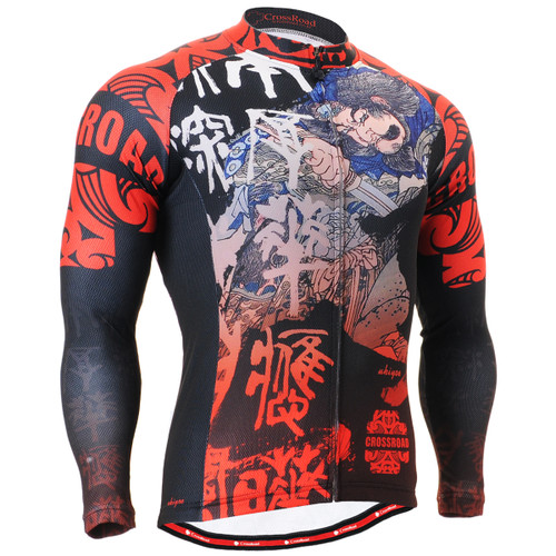 FIXGEAR CS-2801 Men's Cycling Jersey long sleeve front view