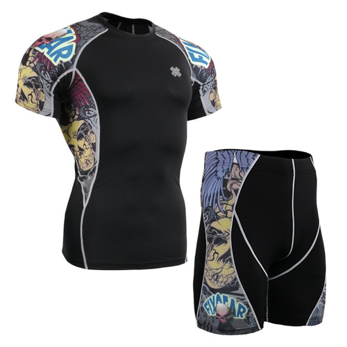 FIXGEAR C2S/P2S-B44 Compression Short Sleeve Shirts/Shorts Set