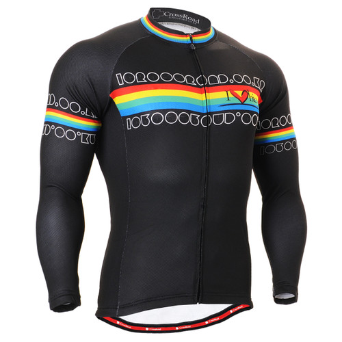 FIXGEAR CS-201 Men's Cycling Jersey long sleeve front view