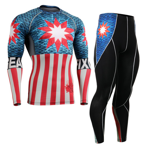 FIXGEAR CFL/P2L-B37 Compression Shirt and Tights Set