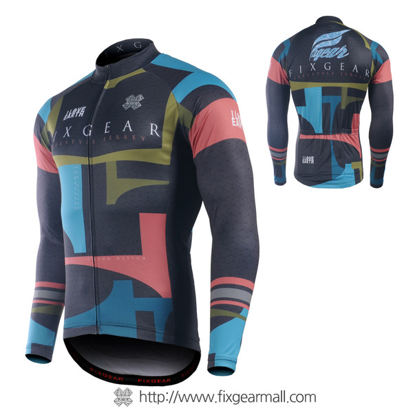 FIXGEAR CS-34K1 Men's Long Sleeve Road Cycling Jersey