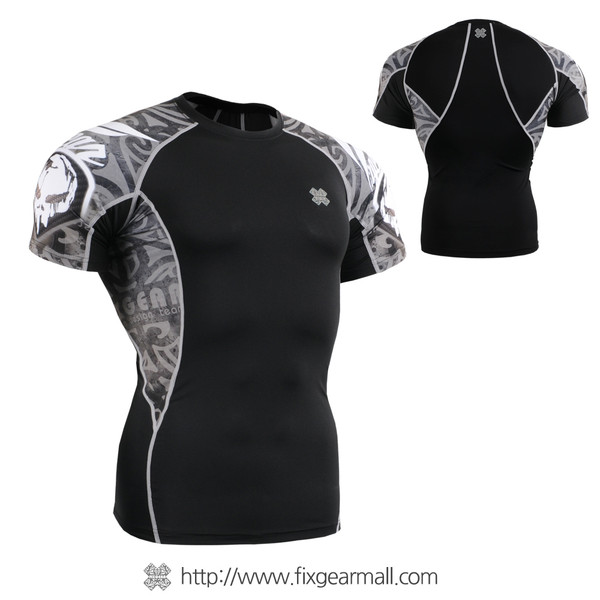 FIXGEAR C2S-B43 Compression Shirts Base Layer Short Sleeve
