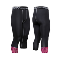 FIXGEAR FP7-BS21 Capri Compression Leggings with Wide Waistband