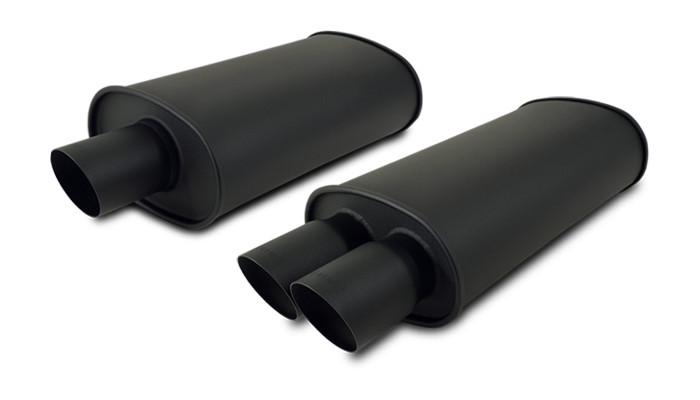 Flat Black Universal Mufflers-Vibrant Performance