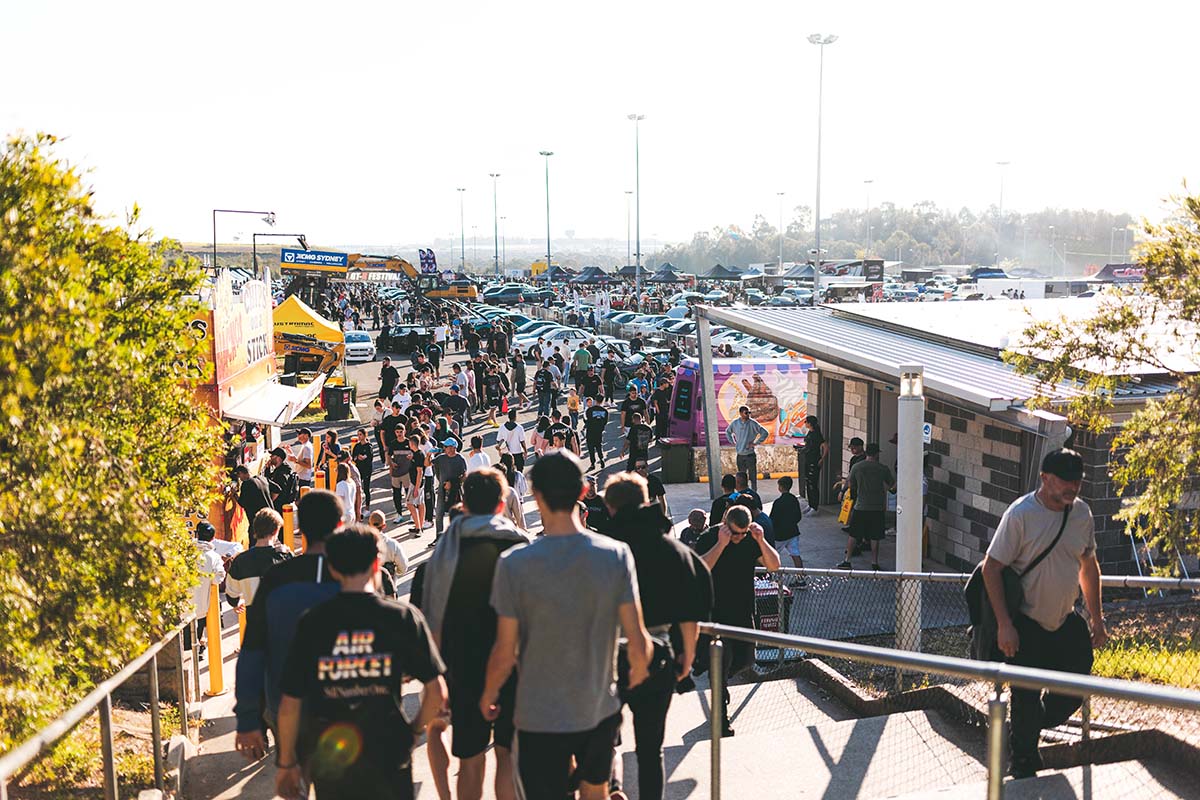 Spectators at the 2023 GT-R Festival in Sydney Australia