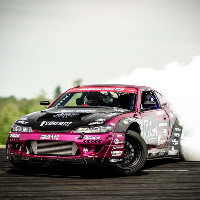 Kevin Morin's car drifting