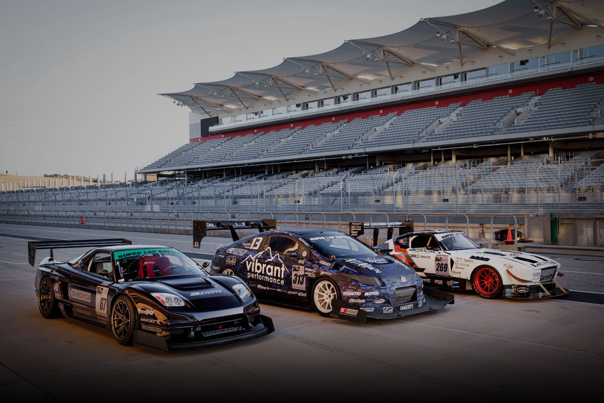 Vibrant Performance sponsored cars at COTA