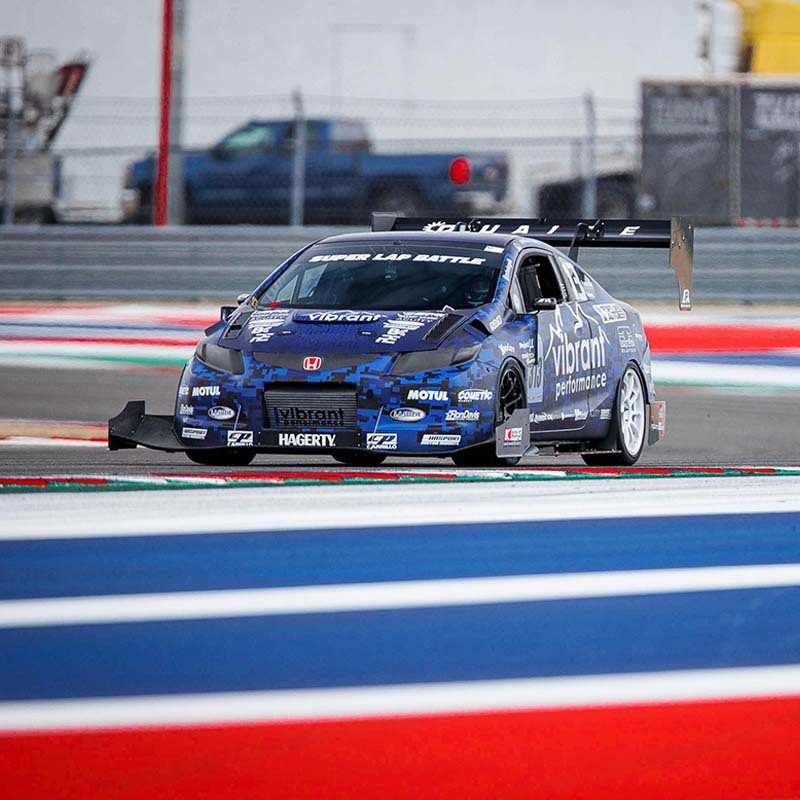 Vibrant race car at COTA