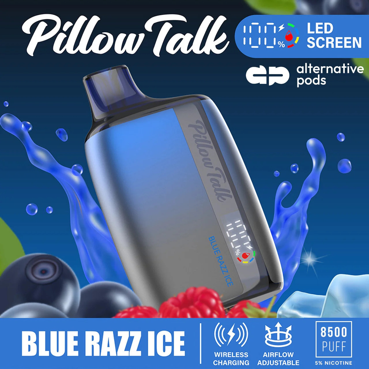 pillow talk 8500 puffs wireless charging disposable vape ELF BAR ICE KING - WATERMELON ICE main image 0
