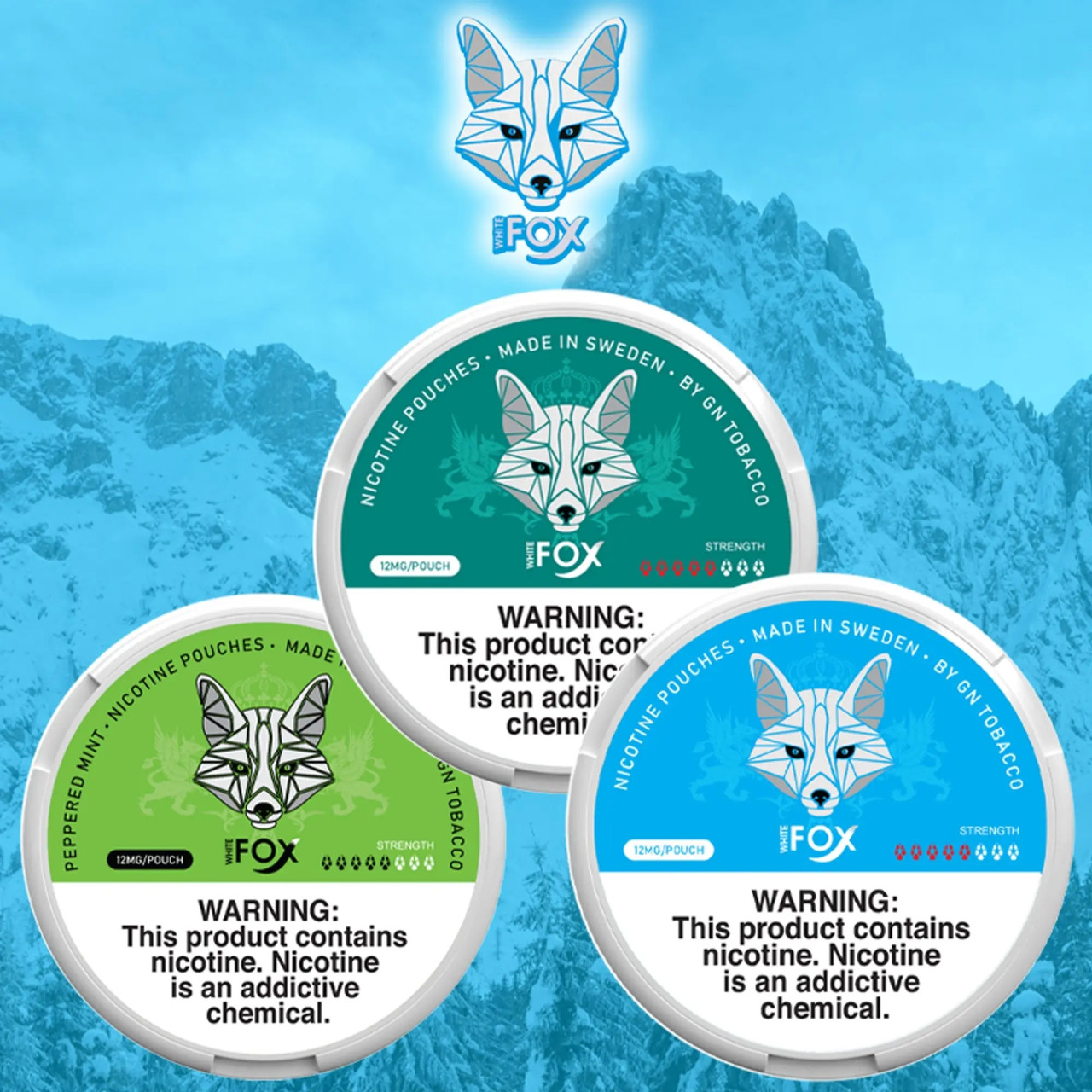 WHITE FOX NICOTINE POUCHES 12MG: Portable, Smoke-Free Nicotine