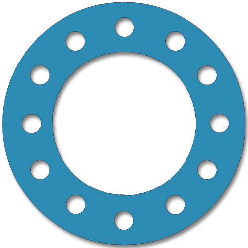 Teadit, NSF-61 SAN 1082, Full Face Gasket, Pipe Size: 6(6) Inches (15.24Cm), Thickness: 1/8(0.125) Inches (3.175mm), Pressure: 300# (psi), Inner Diameter: 6 5/8(6.625)Inches (16.8275Cm), Outer Diameter: 12 1/2(12.5)Inches (31.75Cm), With 12 - 7/8(0.875) (2.2225Cm) Bolt Holes, Part Number: CFF1082.600.125.300