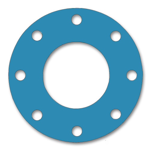 Teadit, NSF-61 SAN 1082, Full Face Gasket, Pipe Size: 8(8) Inches (20.32Cm), Thickness: 1/32(0.03125) Inches (0.79375mm), Pressure: 150# (psi), Inner Diameter: 8 5/8(8.625)Inches (21.9075Cm), Outer Diameter: 13 1/2(13.5)Inches (34.29Cm), With 8 - 7/8(0.875) (2.2225Cm) Bolt Holes, Part Number: CFF1082.800.031.150